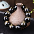 Natural Golden Obsidian Bracelet with Ethnic Style, Suitable for Both Men And Women. Perfect Gifts