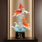 Luxury Large Koi Fish Ornament, Wealth & Abundance Feng Shui Decor, High-end Statue for Entryway, Living Room & Wall Niche, Housewarming Gift