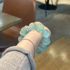 Natural Green Fluorite Bracelet for Women, Single Strand Beaded Jewelry, Delicate Daily Accessory