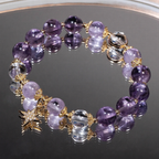 Natural Amethyst Bracelet for Women, Premium Crystal Jewelry for Students & Office Workers