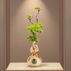 New Chinese Style Gourd Vase, Five Blessings Tall Slim Ornament, Premium Decor for Entryway, Living Room & Wall Niche, Housewarming Gift