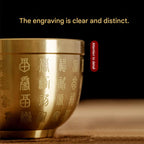 Small Brass Offering Cup for Water or Wine, Chinese God of Wealth & Buddha Altar Supply, Home Tabletop Decoration