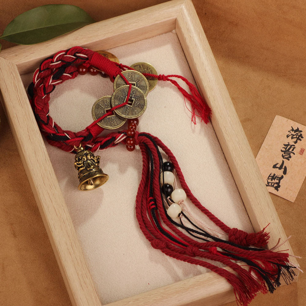 New Chinese Style Tassel Bracelet - Ethnic Tibetan Handwoven Rope | Guochao Ancient Style Accessory