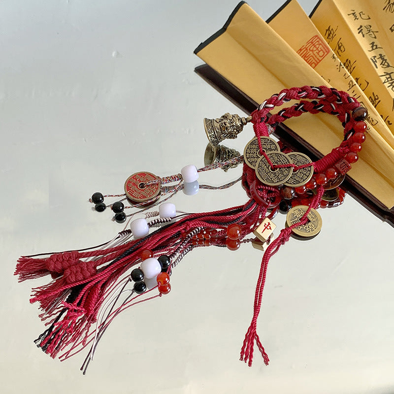 New Chinese Style Tassel Bracelet - Ethnic Tibetan Handwoven Rope | Guochao Ancient Style Accessory