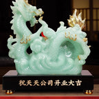 Zodiac Dragon Statue with Treasure Bowl, Wealth Attracting Dragon Figurine for Home Living Room Wine Cabinet Office Decor, Ideal Business Opening & Housewarming Gift