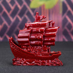 Purple Cinnabar Fortune Tree Ornament, Smooth Sailing Lucky Money Tree Decor, Home & Car Interior Display