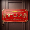 Purple Qi Arrives from East Wall Art Sticker, Self-Adhesive Metal Door & Corridor Living Room Decor Painting