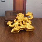 Blessing & Fortune Ruyi Ornament, Five Blessings Wealth Collecting Decor, Fu Lu Shou Xi Cai Figurine for Living Room, TV Stand & Entryway, Housewarming & Business Opening Gift
