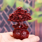 Purple Cinnabar Fortune Tree Ornament, Smooth Sailing Lucky Money Tree Decor, Home & Car Interior Display
