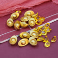 Solid Gold Ingot Ornaments, Mini Yuanbao Statues, Feng Shui Decor for God of Wealth Worship, Home Wealth & Treasure Decoration