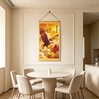 Nuevo Pergamino Colgante "Ambición Elevándose Alto", Gran Prospecto Arte de Pared Estilo Chino, Decoración para Sala de Estar, Entrada, Oficina y Pasillo