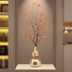 New Chinese Style Gourd Vase, Five Blessings Tall Slim Ornament, Premium Decor for Entryway, Living Room & Wall Niche, Housewarming Gift