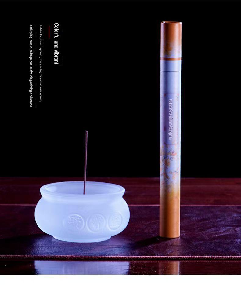 Liuli Treasure Bowl Incense Burner, Lucky Feng Shui Ornament, Wealth Attracting Decorative Censer, Auspicious Home Decoration & Gift