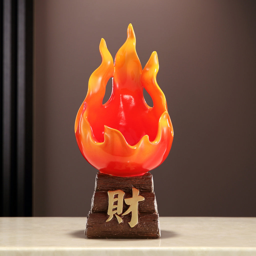 Red Prosperity Wealth Attracting Ornament, Feng Shui Decor for Living Room, Entryway, Wine Cabinet, TV Stand, Office & Shop, Perfect Housewarming & Opening Gift