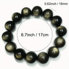 Natural Golden Obsidian Bracelet with Ethnic Style, Suitable for Both Men And Women. Perfect Gifts