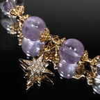 Natural Amethyst Bracelet for Women, Premium Crystal Jewelry for Students & Office Workers