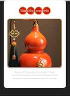 Magnolia Gourd Ornament, Luxury Chinese Style Decor, Hallway Cabinet Desktop Art Deco, Housewarming Gift