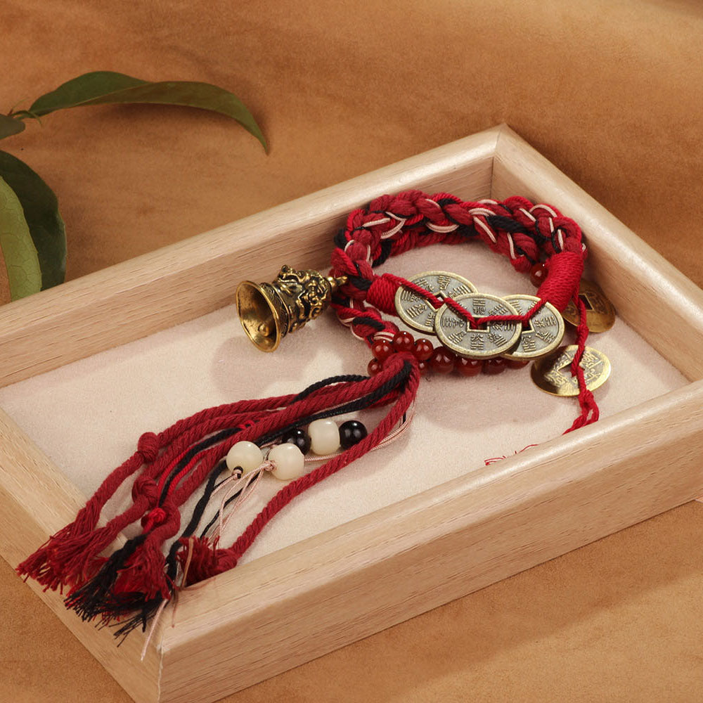 New Chinese Style Tassel Bracelet - Ethnic Tibetan Handwoven Rope | Guochao Ancient Style Accessory