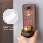 Entrance Wind Chime Bell, Dual-Use Hanging Ornament & Fridge Magnet, Peace Blessing Home Decor for Front Door Entryway