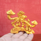 Blessing & Fortune Ruyi Ornament, Five Blessings Wealth Collecting Decor, Fu Lu Shou Xi Cai Figurine for Living Room, TV Stand & Entryway, Housewarming & Business Opening Gift