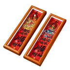Five-way God of Wealth Photo Frame Ornament, Heavenly Blessing Feng Shui Decor, Fortune Desktop Display for Home Office