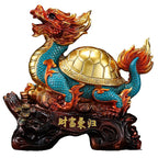 Dragon Turtle Feng Shui Ornament, Wealth Attracting Decor for Office Desk, Living Room & Entryway, Business Gift for Grand Opening & Housewarming