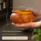 Liuli Treasure Bowl Incense Burner, Lucky Feng Shui Ornament, Wealth Attracting Decorative Censer, Auspicious Home Decoration & Gift