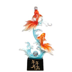 Luxury Large Koi Fish Ornament, Wealth & Abundance Feng Shui Decor, High-end Statue for Entryway, Living Room & Wall Niche, Housewarming Gift