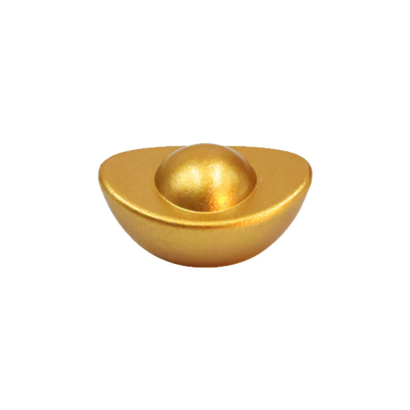 Solid Gold Ingot Ornaments, Mini Yuanbao Statues, Feng Shui Decor for God of Wealth Worship, Home Wealth & Treasure Decoration