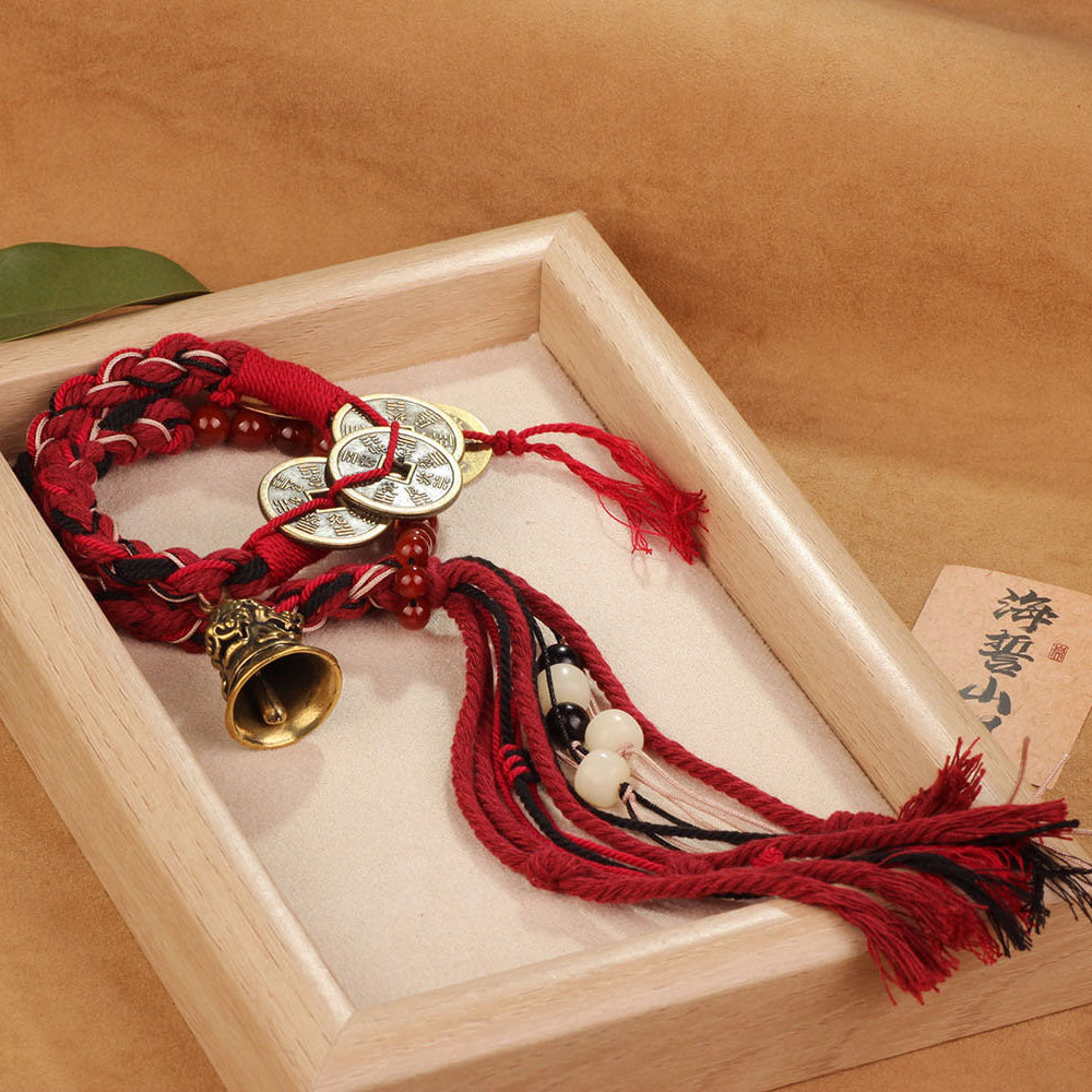New Chinese Style Tassel Bracelet - Ethnic Tibetan Handwoven Rope | Guochao Ancient Style Accessory