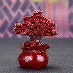 Purple Cinnabar Fortune Tree Ornament, Smooth Sailing Lucky Money Tree Decor, Home & Car Interior Display