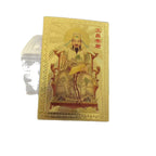 Golden Card of God of Prosperity, Imitation Gold Foil Phone Sticker, Self-Adhesive Lucky Decal for Phone Back & Case, New Year Fortune Decor Card