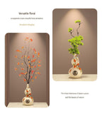 New Chinese Style Gourd Vase, Five Blessings Tall Slim Ornament, Premium Decor for Entryway, Living Room & Wall Niche, Housewarming Gift