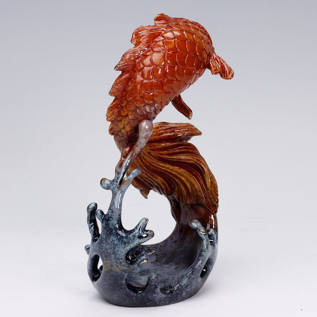 Fish Ornament Feng Shui Decor, Abundant Fortune Carp Statue, Home Entryway Living Room Decoration, Housewarming Opening Gift