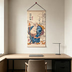 Chinese Style Maitreya Buddha Painting, New Chinese Wall Art, Blessing Wall Hanging for Entryway, Tea Room & Dining Room Decor