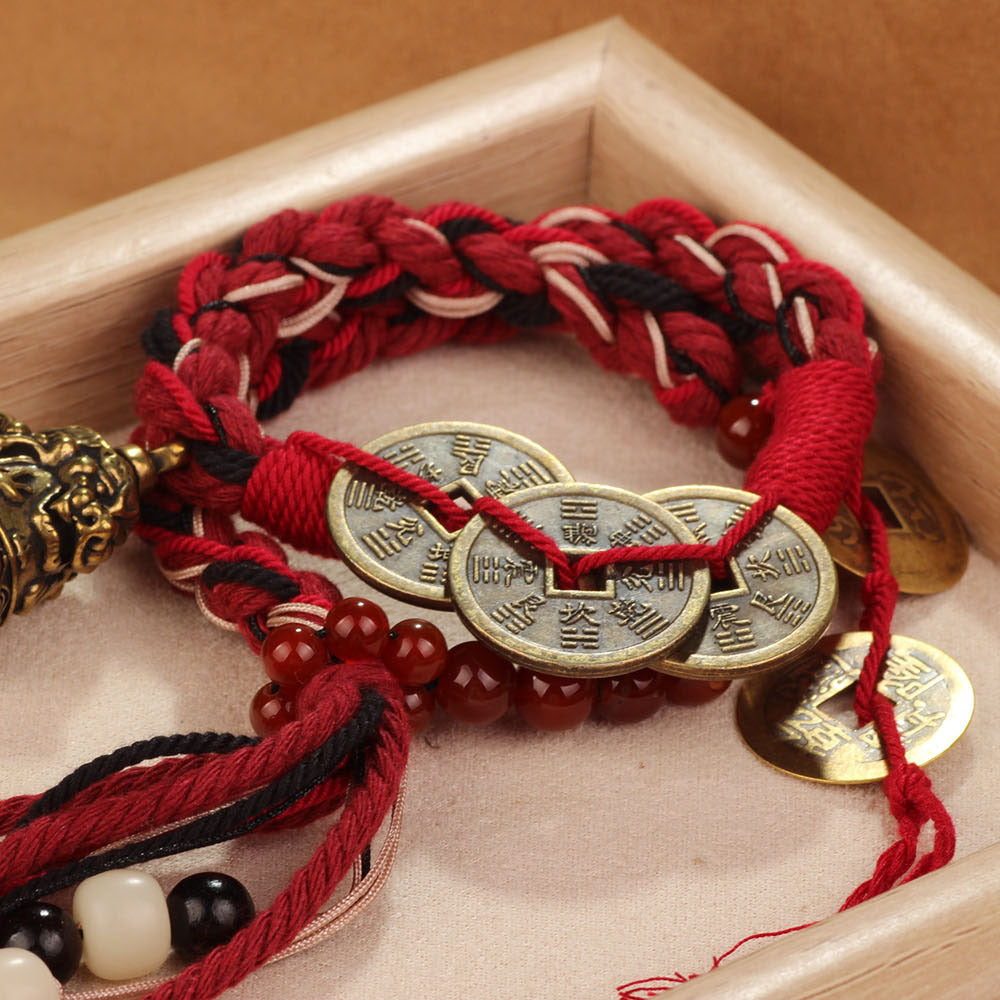 New Chinese Style Tassel Bracelet - Ethnic Tibetan Handwoven Rope | Guochao Ancient Style Accessory