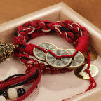 New Chinese Style Tassel Bracelet - Ethnic Tibetan Handwoven Rope | Guochao Ancient Style Accessory