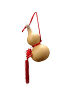 Natural Handcrafted Open Gourd Pendant, Traditional Calabash Craft Ornament for Home Decor
