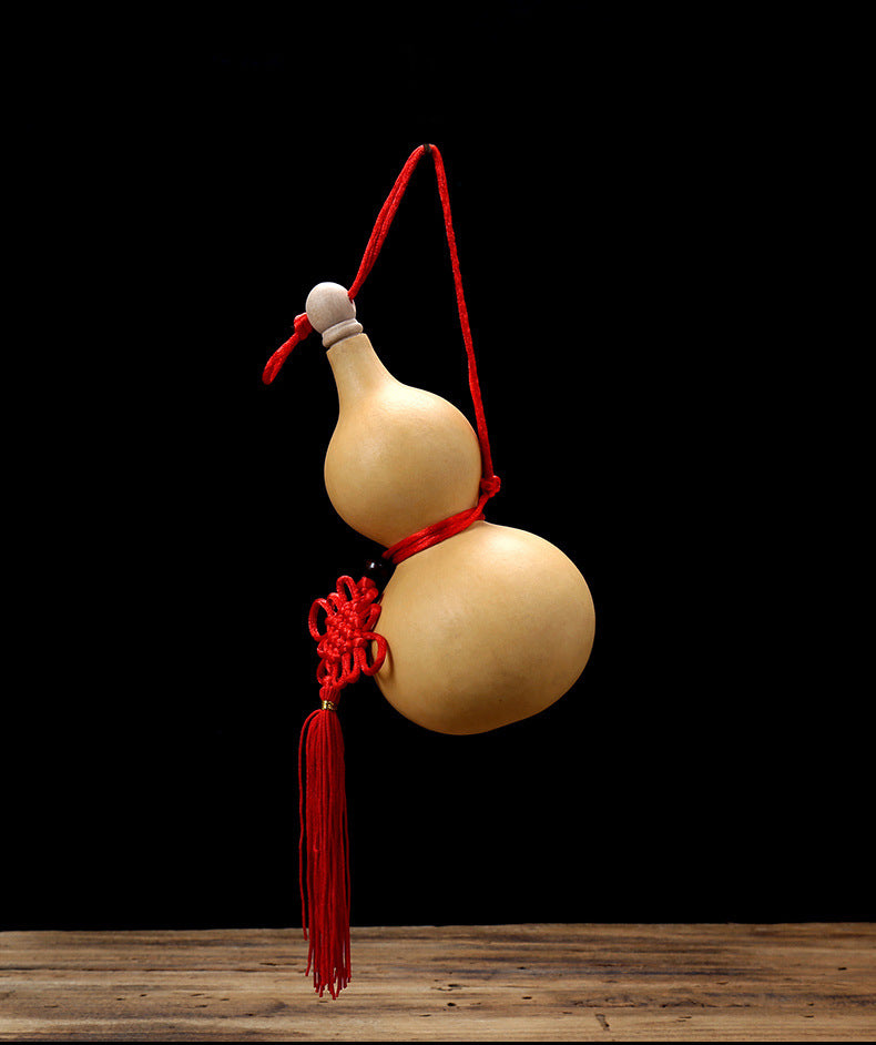 Natural Handcrafted Open Gourd Pendant, Traditional Calabash Craft Ornament for Home Decor