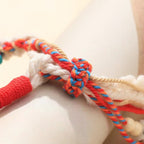Vintage Braided Copper Coin Red Rope Bracelet | Traditional Chinese Jewelry