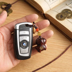 Sandalwood Zodiac Horse Wealth Car Keychain Bag Pendant