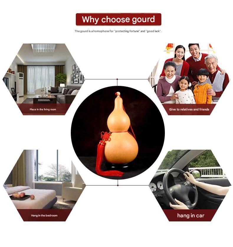 Natural Handcrafted Open Gourd Pendant, Traditional Calabash Craft Ornament for Home Decor