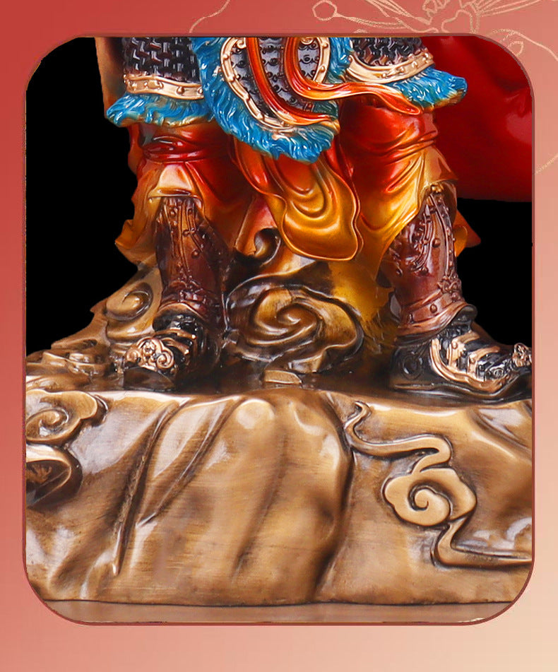 Journey to The West Chinese Myth Wukong Monkey Statue Heroes Sculpture,Computer Desk Myth Wukong Collectibles Wukong Decoration(Wukong Statue)