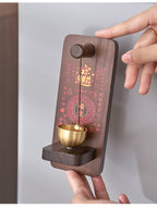 Entrance Wind Chime Bell, Dual-Use Hanging Ornament & Fridge Magnet, Peace Blessing Home Decor for Front Door Entryway