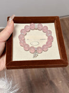 Natural Jelly Milky Rose Quartz & Freshwater Pearl Bracelet for Women Jewelry