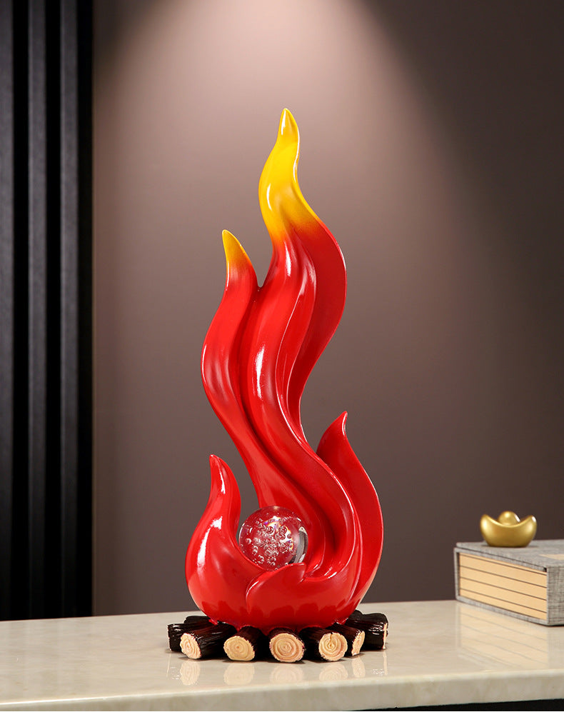Red Prosperity Wealth Attracting Ornament, Feng Shui Decor for Living Room, Entryway, Wine Cabinet, TV Stand, Office & Shop, Perfect Housewarming & Opening Gift