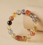 Natural Yellow Crystal & Tiger Eye Feng Shui Bracelet for Women, Lucky Wealth Bracelet with Palden Lhamo Charm