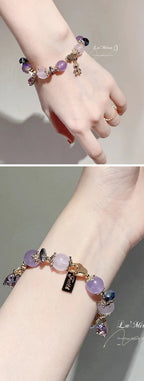 Natural Amethyst Bracelet for Women, Premium Crystal Jewelry for Students & Office Workers