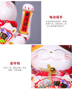 Lucky Cat Shaking Hand Ornaments Large Electric Cashier Home Store Opening Gift Ceramic Ornaments