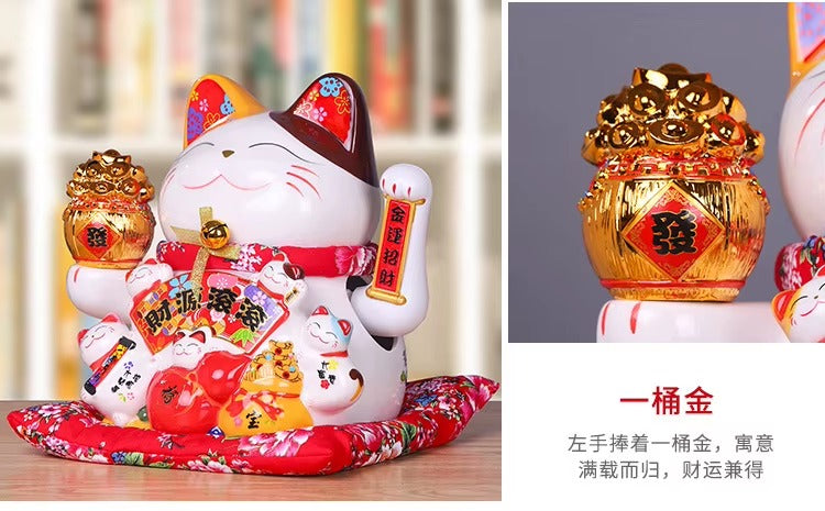 Lucky Cat Shaking Hand Ornaments Large Electric Cashier Home Store Opening Gift Ceramic Ornaments